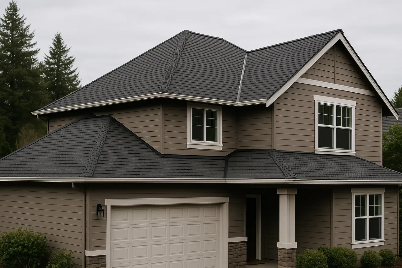 A Willamette Valley home with a crisp new architectural shingle roof